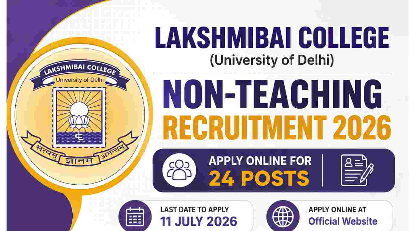 Lakshmibai College Delhi Non-Teaching Recruitment 2026 Notification Out 24 Various Post, Apply Online